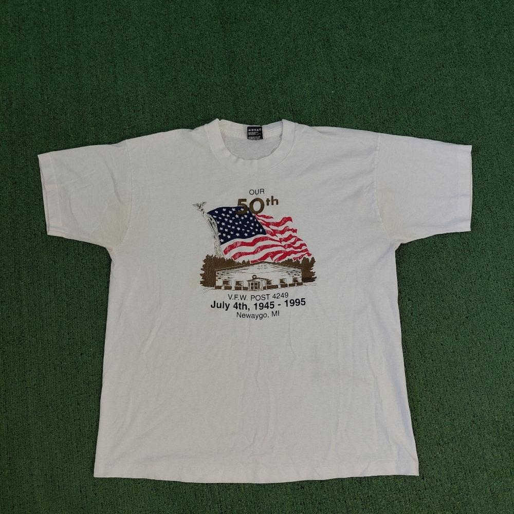 VINTAGE 1995 V.F.W. Post 4249 T Shirt Size XL